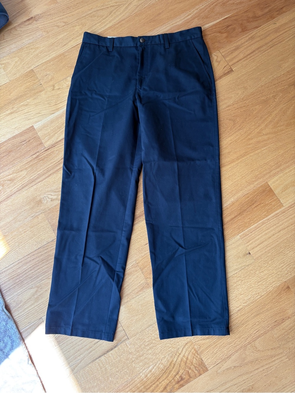 St. John's Bay Men's Black Classic Fit Straight-Leg Dress Pants Worry Free